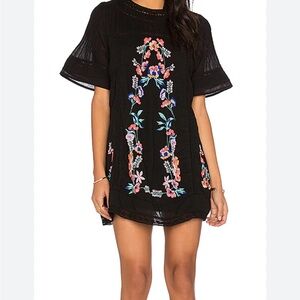 Free People Black Lace Dress